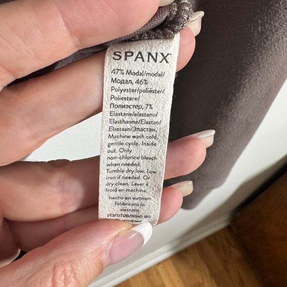 Spanx Airessentials Half Zip Women XS Mauve Gray Athleisure Active Casual Comfy - Picture 6 of 8